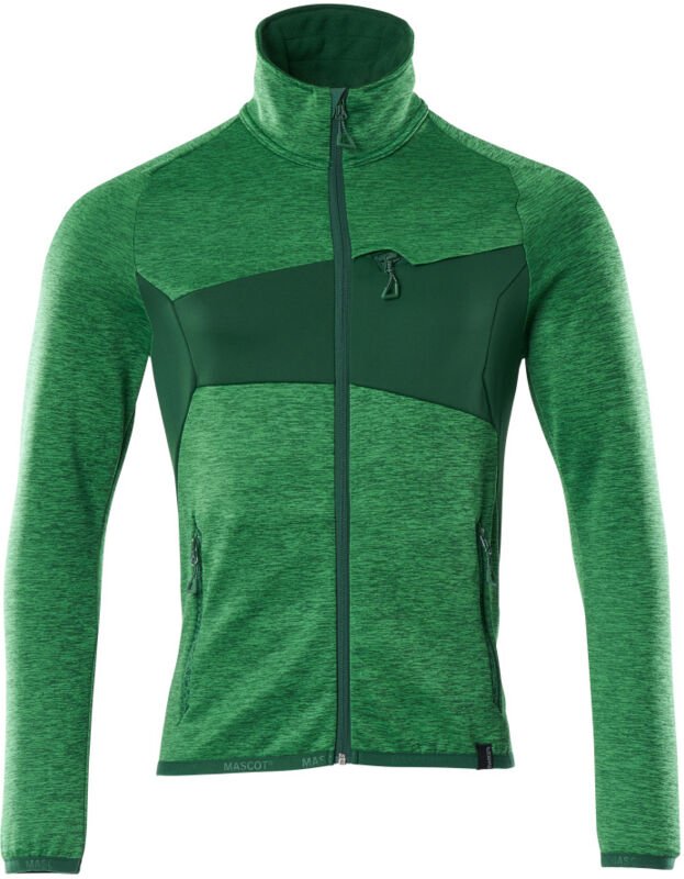 Accelerate Fleecepullover 18103 mit Reißverschluss Herren Gr. 4XL grasgrün/grün - Mascot