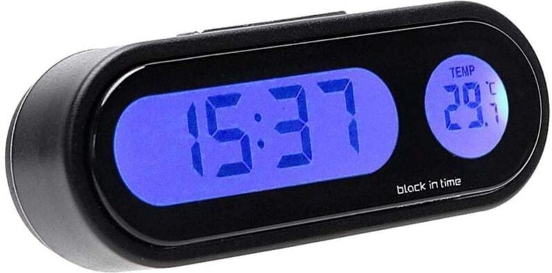 Rosvola - Ej.Life Auto Uhr Thermometer, Auto Uhren mit Temperatur für Armaturen Brett Auto Uhr