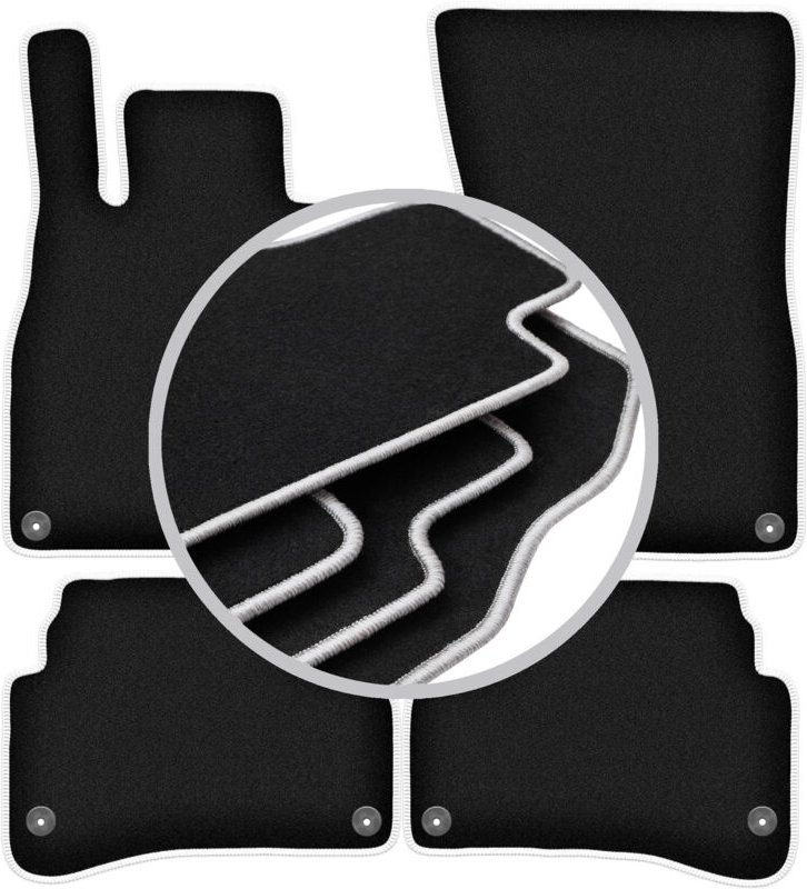 CARLUX-SILVER Autofußmatten für: Mercedes S W222 Limousine (2013-2020)