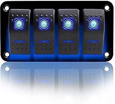 Kombischalter mit 4 Positionen für Auto, Wohnmobil, Yacht, 12 V-24 V, universell, geeignet für Boot, Wohnmobil, Auto, LK...