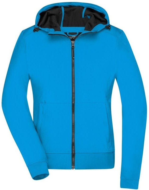 James&nicholson - Damen Softshell Jacke mit Kapuze JN1145 Gr. m blue/black