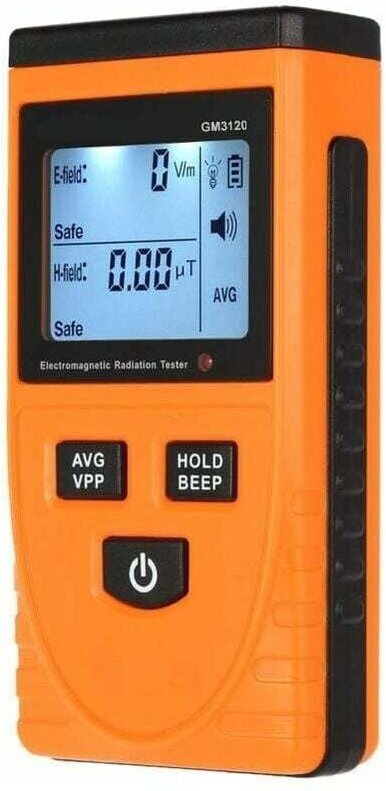 EMF ELF Gauss Meter Tester Magnetfeldintensitätstester Elektromagnetischer Felddetektor mit digitaler LCD-Anzeige