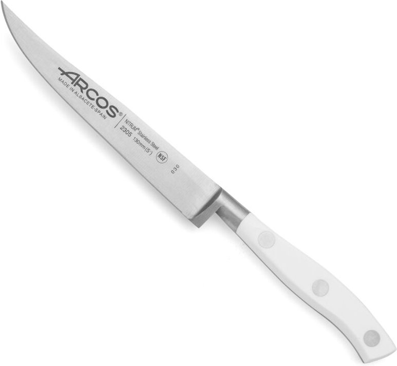 Messerrücken Arcos Riviera Blanc 230524 aus Nitrumstahl, mit Mango aus Polyoxymethylen und einer Klinge von 13 cm im Kof...