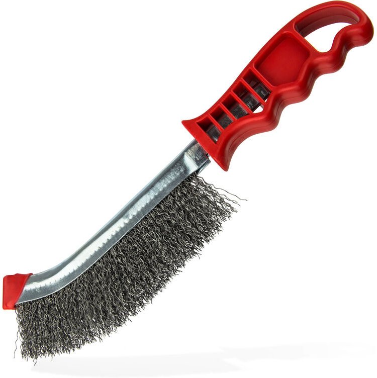 Stahldrahtbürste Kunststoffgriff gebogen dsdbkg