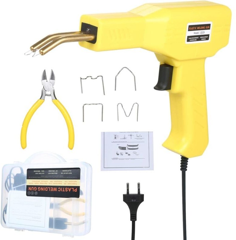 Kunststoffschweiß-Reparaturset, Heißhefter für Kunststoffreparatur mit 400 Klammern, Kunststoffhefter für Stoßstangen- u...