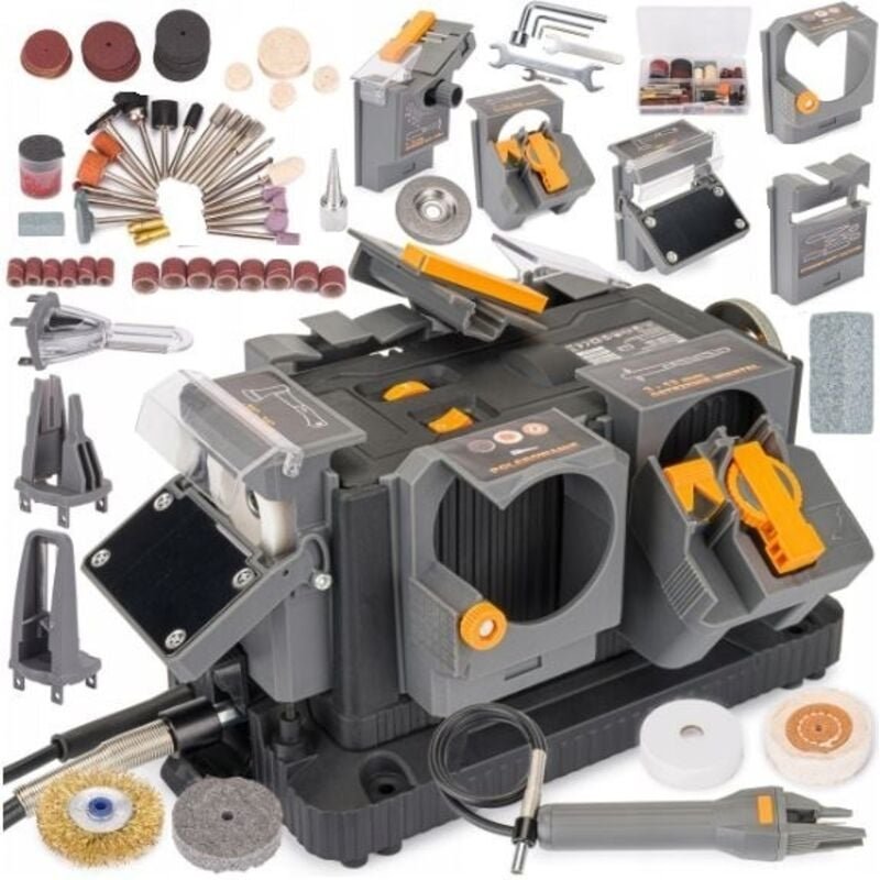 Multifunktionaler Schärfstation 8in1 Schleifmaschine Schärfgerät Schärfer Messerschleifer Bohrer