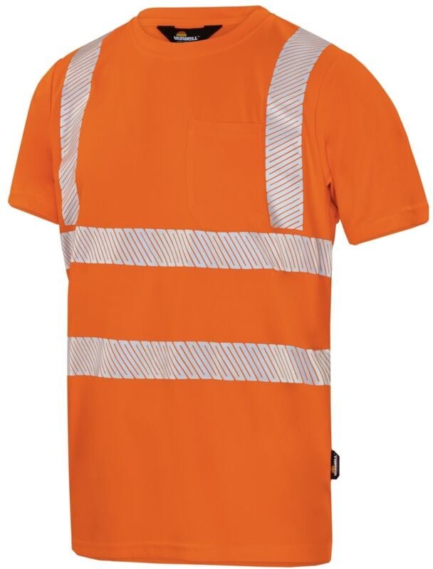 Thumbnail - Herren Warnschutz-T-Shirt VWTS3NO Gr. m warnorange - Vizwell