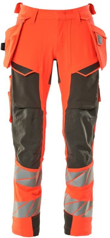Mascot - Warn-Stretchhose mit Hängetaschen 19031-711 Gr. 66 hi-vis rot/dunkelanthrazit