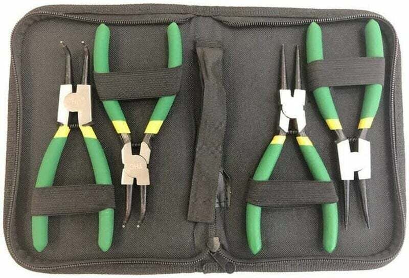 Sicherungsringzange, 4 Sicherungsringzangen Sicherungsringzange Sicherungsringzange 125mm Rutschfeste Griffe Sprengringz...