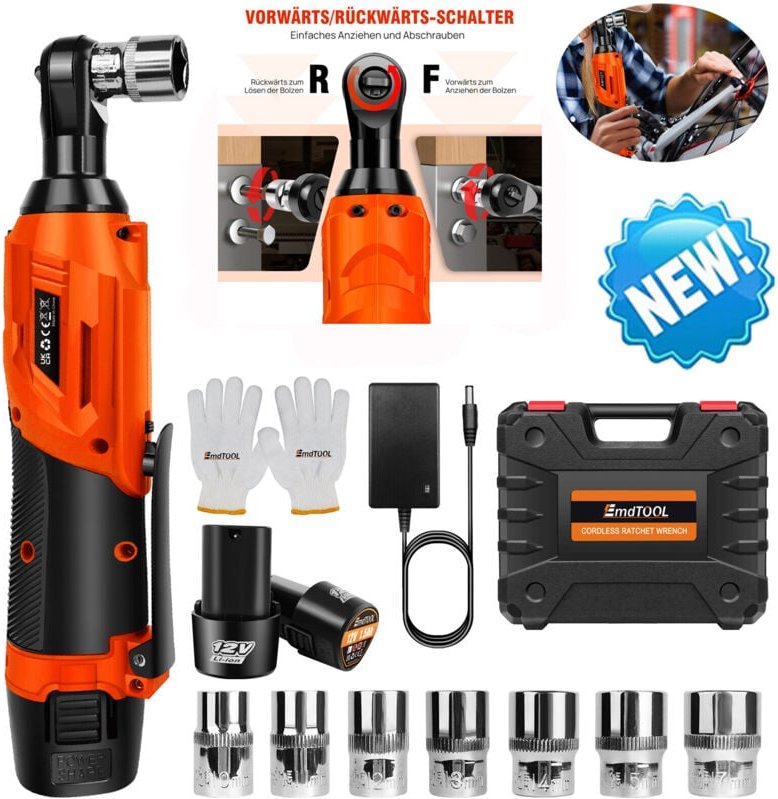 Dayplus - Akku Ratschenschrauber 360Nm Elektrischer Ratschenschlüssel Akkus & Steckdosen