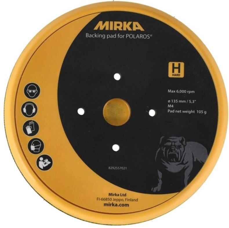 Mirka Stützteller für Rotationspoliermaschine POLAROS RP 600 Ø 135 mm, Hart