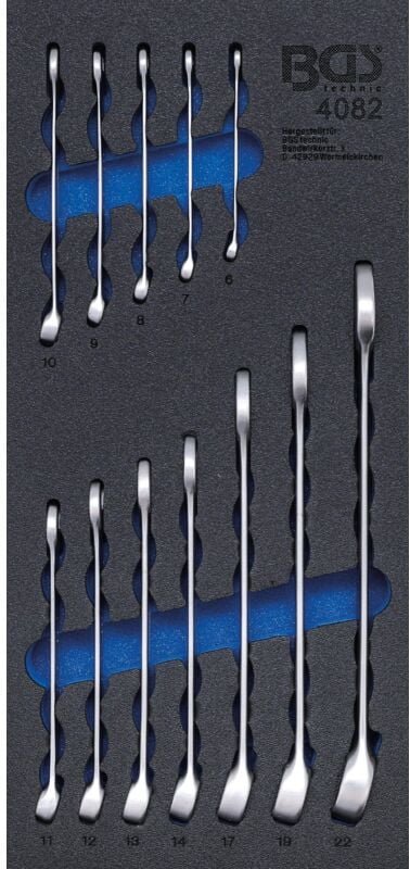 Bgs Technic - Werkstattwageneinlage 1/3: Maul-Ringschlüssel-Satz sw 6 - 22 mm 12-tlg.