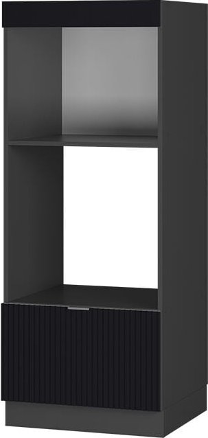 Thumbnail - Vicco - Mikrowellenschrank Fame-Line, Schwarz gestreift, 60 cm offen