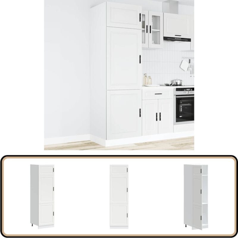 vidaXL Küchenschrank Porto Weiß Holzwerkstoff