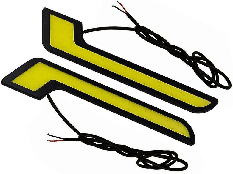 Woosien - 1 Paar hohe L-Form Cob Drl Auto led Tagfahrlicht Nebelscheinwerfer weiß Dc12v