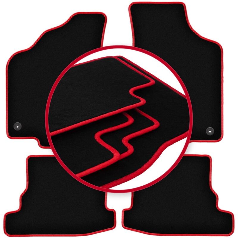 CARLUX-RED Autofußmatten für: Volkswagen Polo III FL 6N2 Fließheck, Limousine, Klassik (1999-2001)