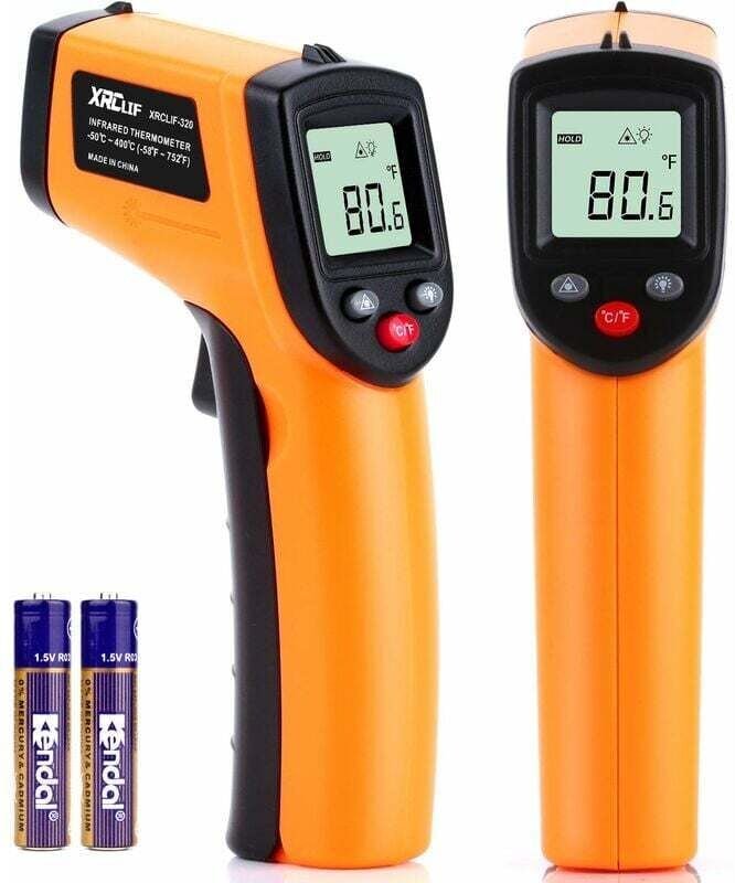 Thumbnail - Digitales Infrarot-Thermometer -58℉752℉ (-50℃400℃), berührungslose Laser-Temperaturpistole mit LCD-Display, Temperaturme...