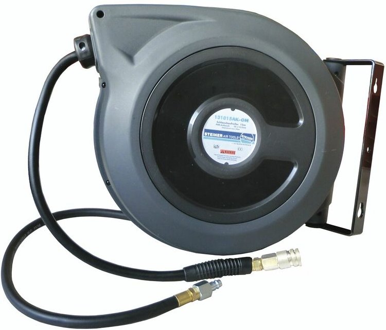 Steiner - Druckluft-Schlauchaufroller 15 m Schlauch 10 x 15,5 mm