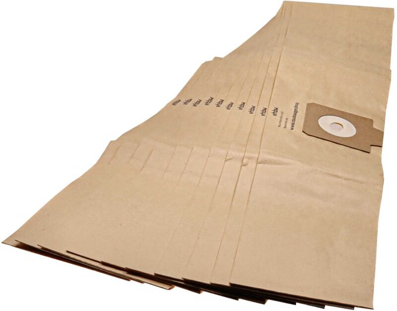 10x Staubbeutel kompatibel mit Mercedes t, p 18 / P18, p 54 / P54, Profi Power Staubsauger - Papier, 95,5cm x 17cm braun...