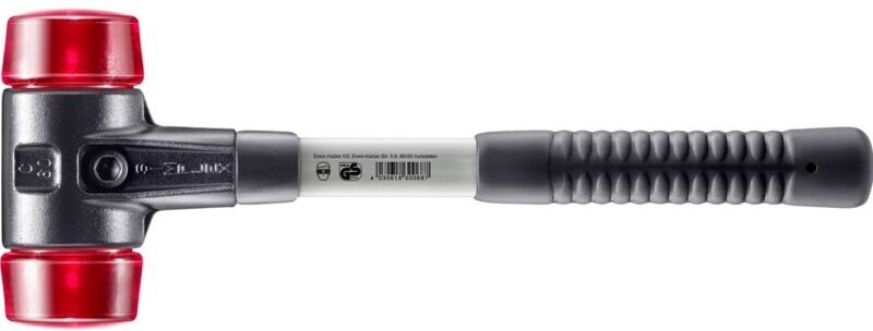 SIMPLEX-Schonhammer, Plastik mit verstärktem Tempergussgehäuse und Fiberglasstiel D=60 mm 3706.060