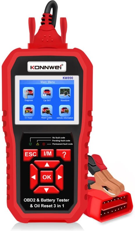 Thumbnail - Ej.life - KW890 Professioneller OBDII-Scanner, Auto-Codeleser, Autoscanner + Batterietester + spezielle Ölrücksetzfunkti...