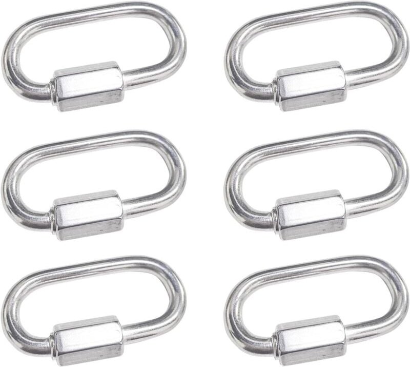 Ein Satz aus 6 M4-Schnellverbindungsstangen aus Edelstahl mit Edelstahl-Schnallen und ovalen Schrauben, sehr langlebig, ...