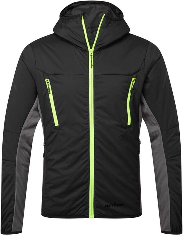 Portwest EV4 Isolierende Hybridjacke Lang Schwarz XXL