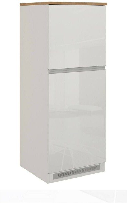 Dmora - Küchen-Vorratsschrank Plinio, Mehrzweckschrank, 2-türiger Kühlschrankschrank, 100 % Made in Italy, 60 x 60 x 165...