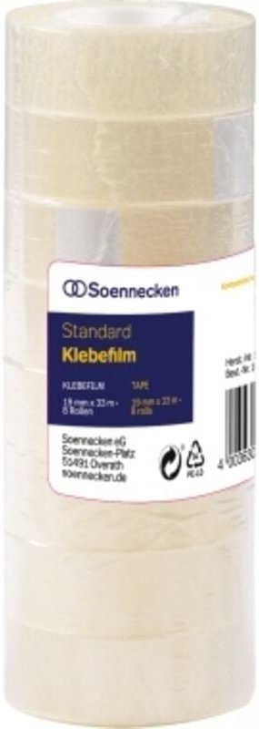 Soennecken - Klebefilm 5847 19mmx33m transparent 8 St./Pack.