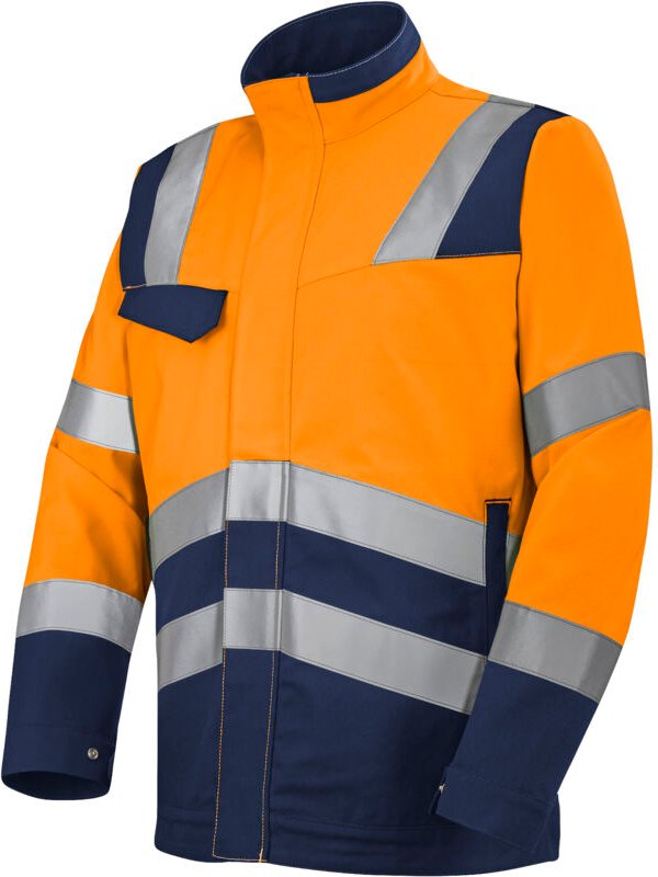 Sicherheits-Reflektorjacke XP Orange Fluorescent/Marineblau XS