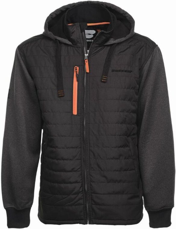 Hybridjacke YARI BOSSEUR - schwarz/grau meliert - Größe L - 11498-003