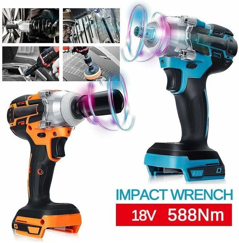 18V 588Nm Elektrischer Akku-Schlagschrauber für Makita-Akku