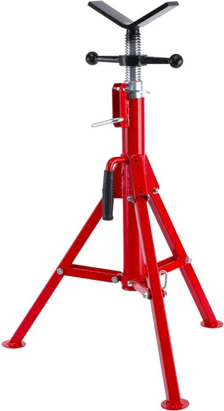 Thumbnail - V-Kopf-Rohrständer, einstellbare Höhe 71–132 cm, Rohrheberständer, Tragkraft 1134 kg, tragbare, zusammenklappbare Rohrst...