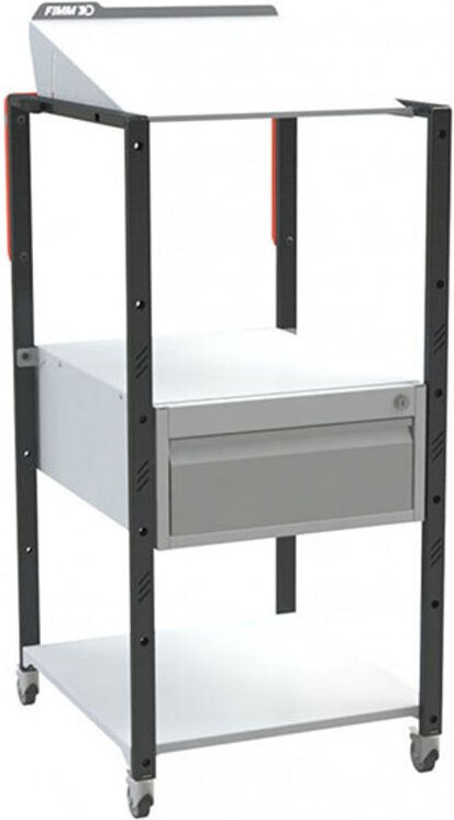 Schrägstellbarer Pult mit 1 Schublade und Rollen - 820005975