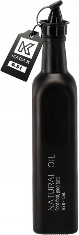 Glasflasche für Olivenöl und Essig, 500 ml, mit Essig- und Ölspender - Kadax