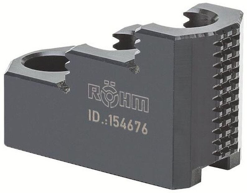 Röhm Umkehr-Aufsatzbacken 170, 3-Backen-Satz, gehärtet, Spitzverzahnung 60° - 154674