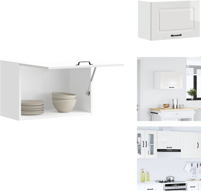Küchen-Hängeschrank Kalmar Hochglanz-Weiß Holzwerkstoff - Küchen-Wandschrank - Küchen-Wandschränke - Wandschrank Küche -...