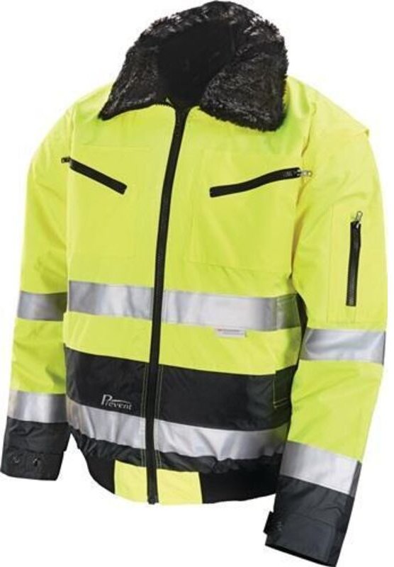 Thumbnail - Prevent - asatex Warnschutz-Pilotenjacke gelb / grau Größe xxl - 174ZG/XXL