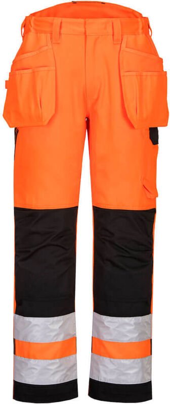 Thumbnail - Hochsichtbarer Holster-Hosen PW2 Orange/Schwarz S - FR(40) - UK(32)