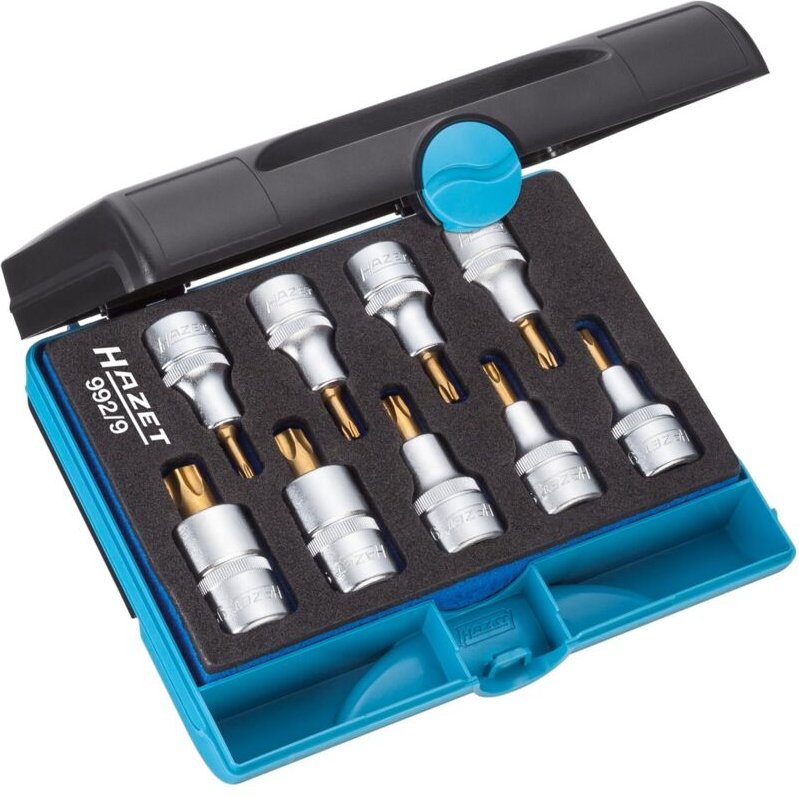 Schraubendreher-Steckschlüsseleinsatz Satz torx, Vierkant hohl 12,5 mm (1/2), Innen torx Profil, T20 - T60, Anzahl Werkz...