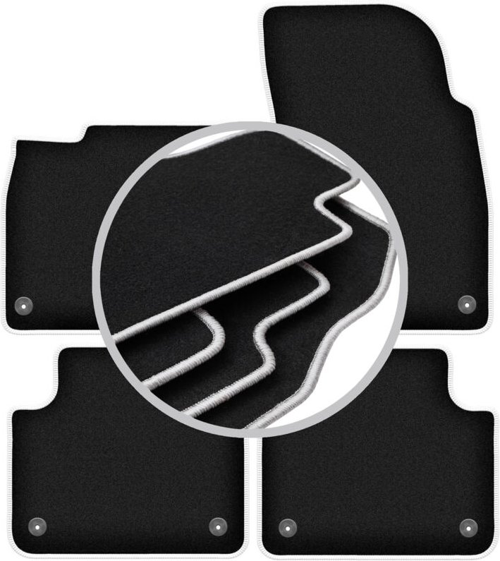 CARLUX-SILVER Autofußmatten für: Porsche Cayenne III SUV (2018-)