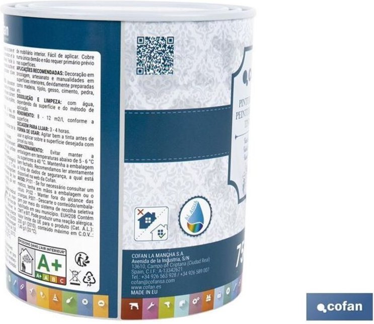 Kreidefarbe, Kreidefarbe, Vintage-Weiß, 750 ml