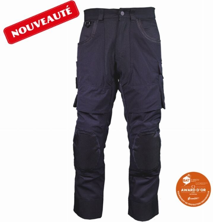 Thumbnail - Hose - ILKOTT - Schwarz Endurance YP95 mit Knieschonern EJ.87 T.48 YP95L-5959-EJ 87cm-48
