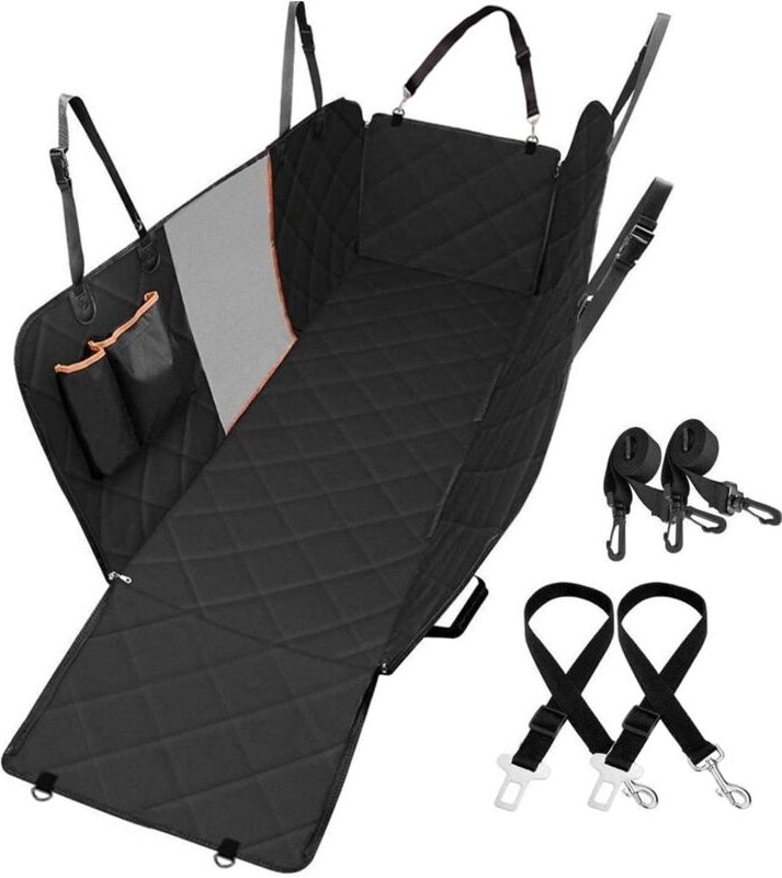 Hundesitzbezug-Rücksitzschutz, wasserdichte Rücksitz-Hundehängematte für Autos/SUV, rutschfeste Hängematte, einfache Rei...