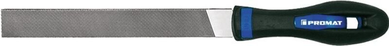 Promat - Werkstattfeile din 7261 Länge 200 mm Querschnitt 20 x 5 mm Hieb 2 Flachstumpf 2K-Ergo
