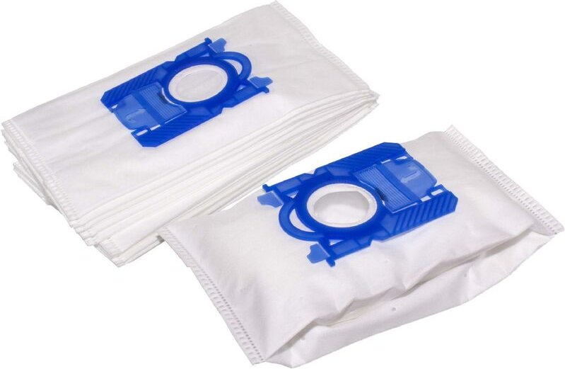 10x Staubsaugerbeutel kompatibel mit Tornado u 4410 - 4440 Quickstop Staubsauger - Mikrovlies, 28cm x 17,5cm, Blau, Weiß...