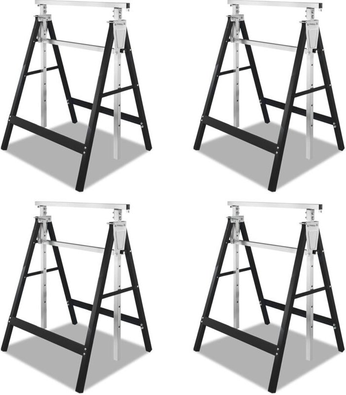 Swanew 4X Gerüstbock verzinkt Klappbock Baugerüst Arbeitsbock Metallbock Allzweckbock