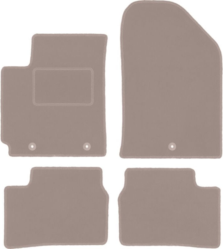 Beige Veloursmatten für: Kia Picanto II JE Schrägheck (2011-2017)