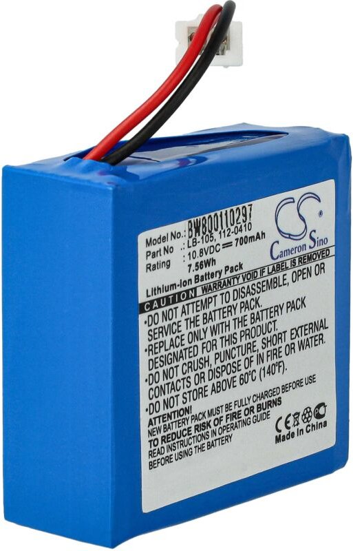 Vhbw - Akku kompatibel mit SafeScan 165, 135i, 145ix, 155i, 165i, 135, 145, 155 Barcodescanner pos (700mAh, 10,8V, Li-Io...