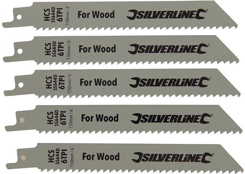 5 x Säbelsägeblätter für Holz 150mm 6 ZpZ
